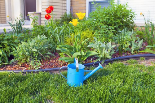 Garden planning process with sketches and tools